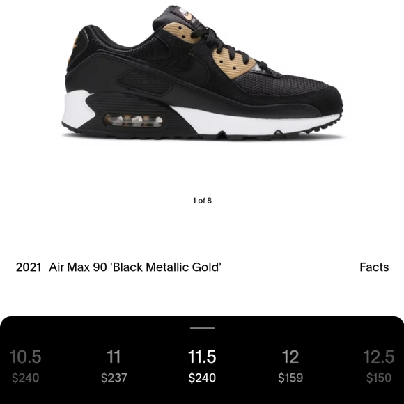 Nike Air Max 90 Black Gold - Picture 4 of 10
